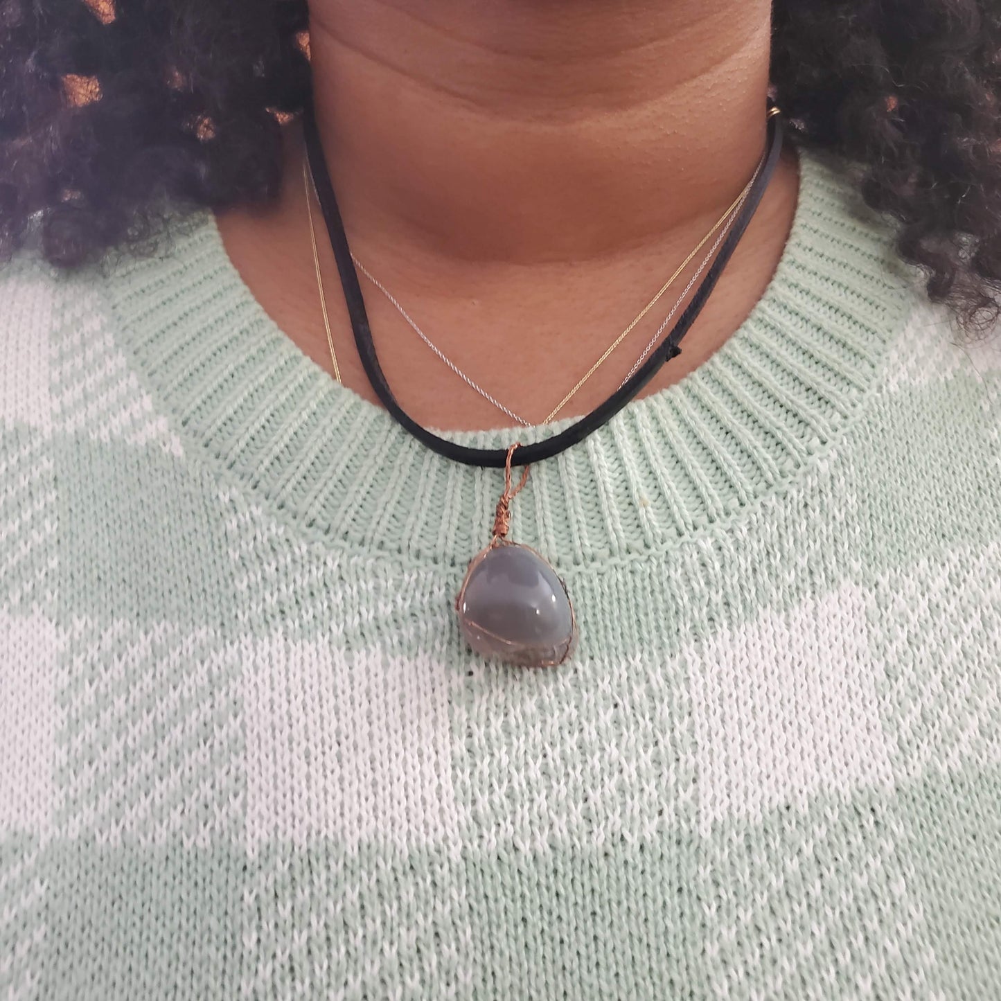 Agate Crystal Necklace