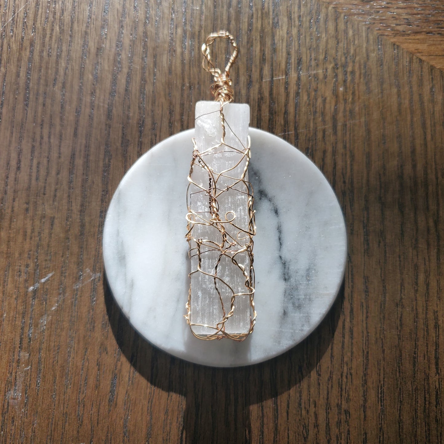 Selenite Crystal Necklace Pendant Only