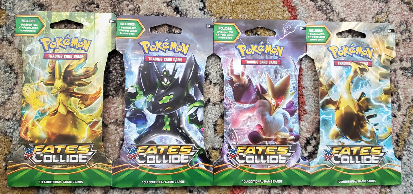 Fates Collide Sleeved Booster Pack Art Bundle [Set of 4] - Sealed Pokémon Cards