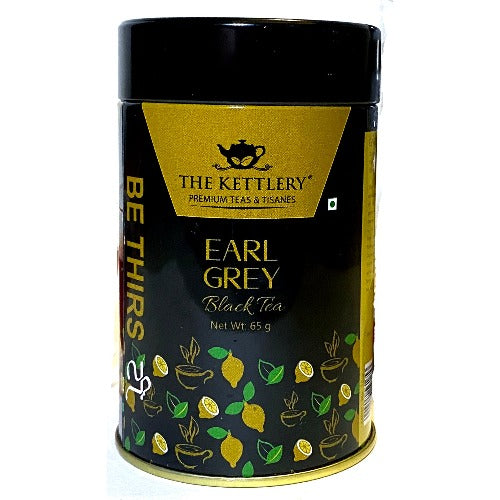 Earl Grey Black Tea Elegantly Encased in a Tin