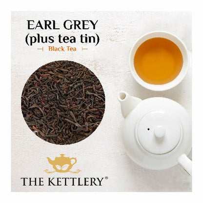 Earl Grey Black Tea Elegantly Encased in a Tin