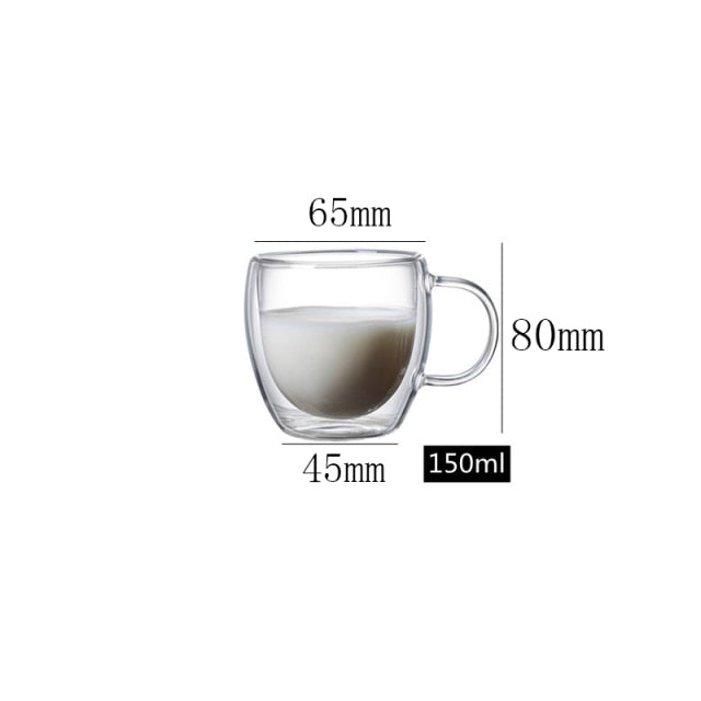 Set of Four Glass Hot Toddy Mugs