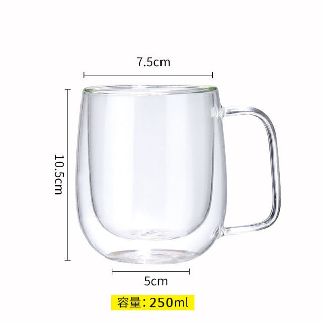 Set of Four Glass Hot Toddy Mugs